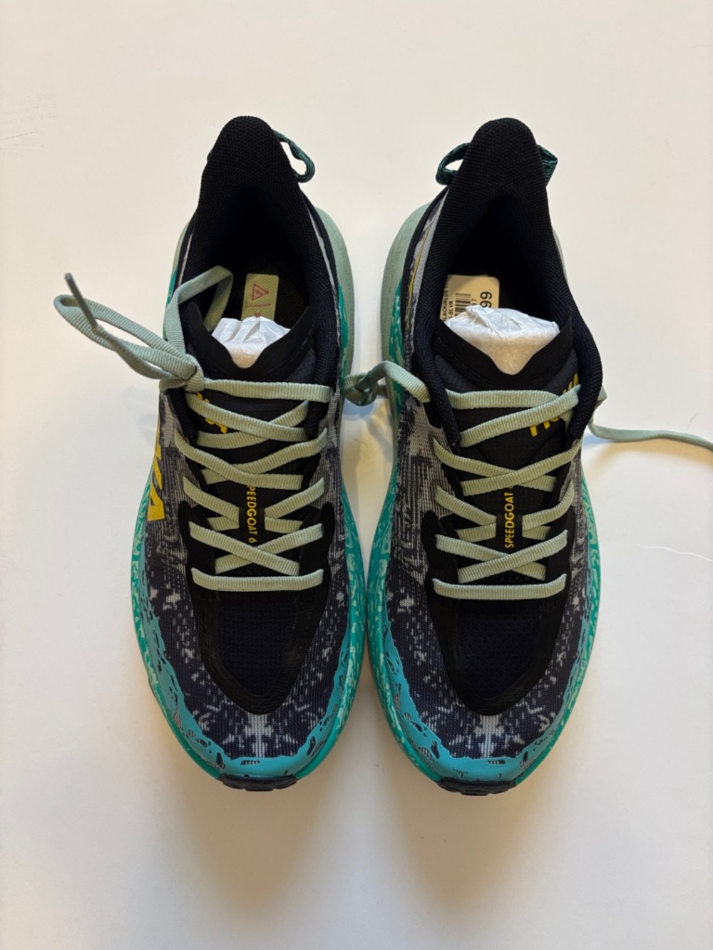 Women’s Black and Teal HOKA Running Sneakers